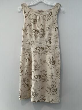 Moulinette Soeurs Sleeveless Sheath Dress Tan Gold Size 4